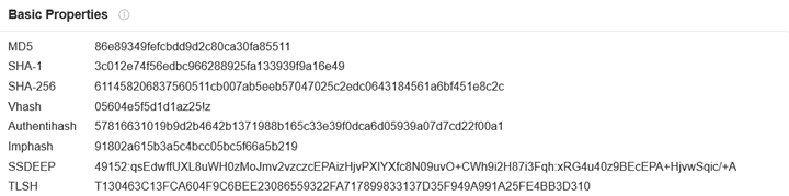 malware hashes